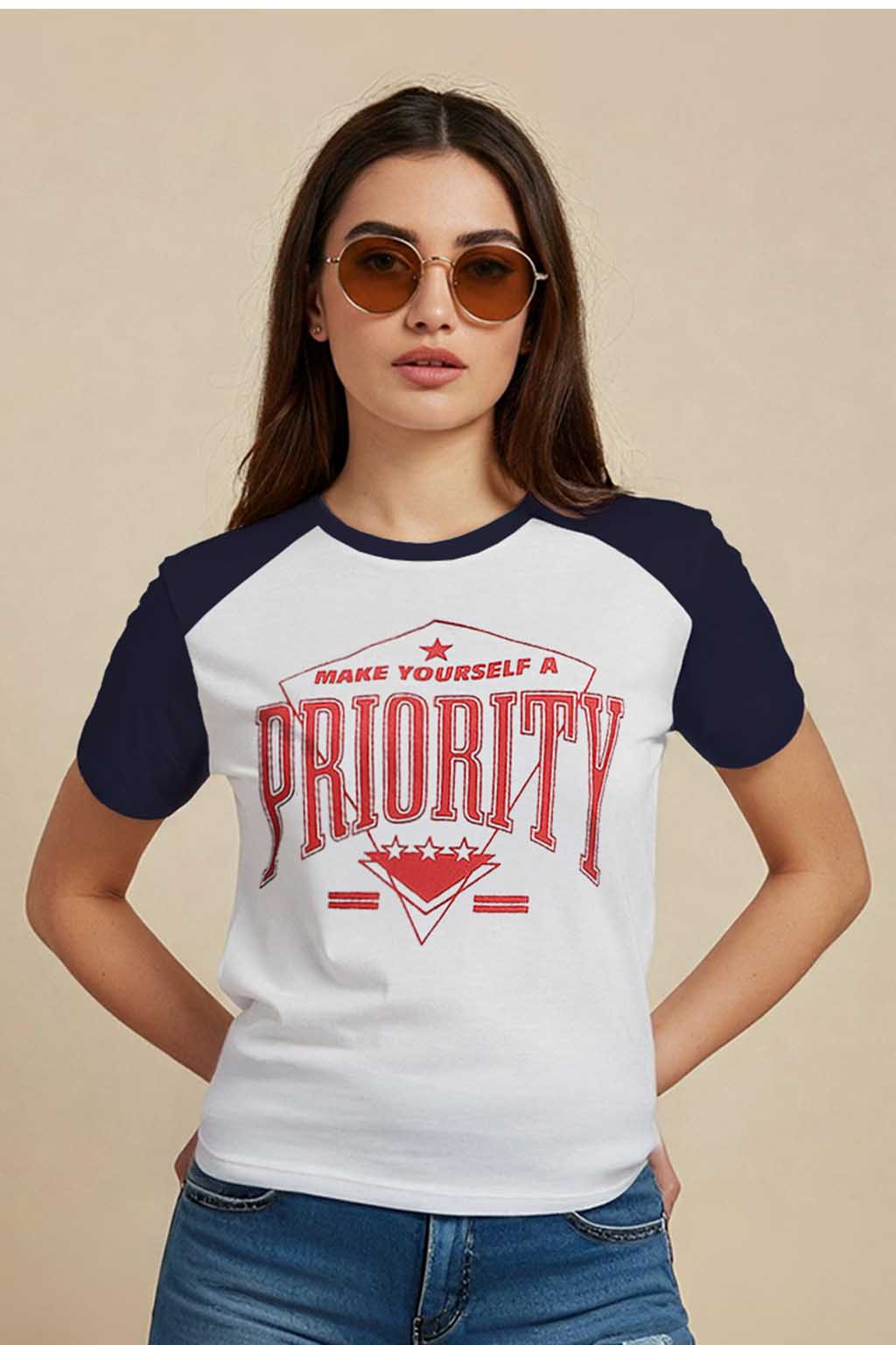 Priority Typographic Printed Regular Fit T-Shirt
