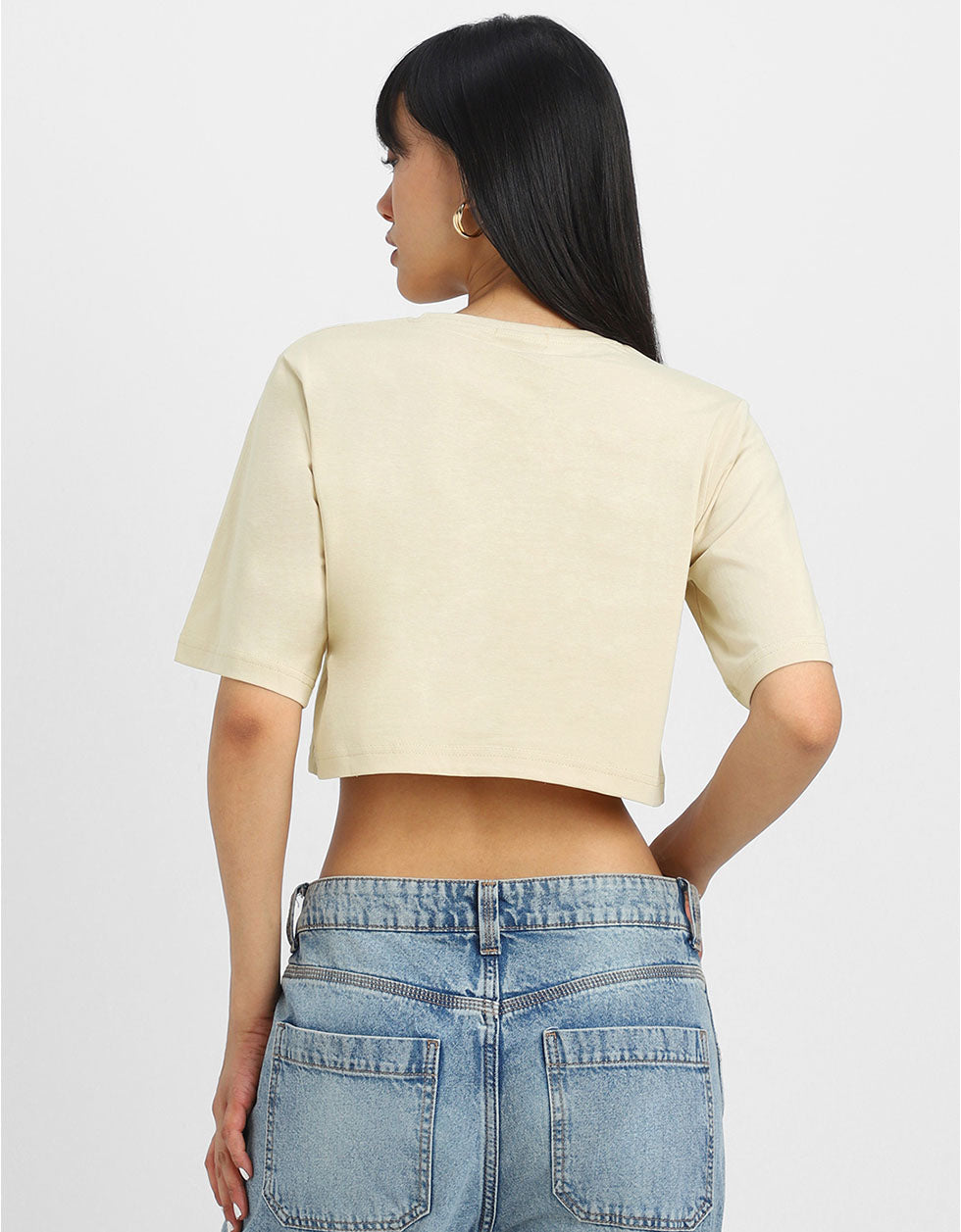 Good Days Swanwhite Graphic Printed Crop-Top