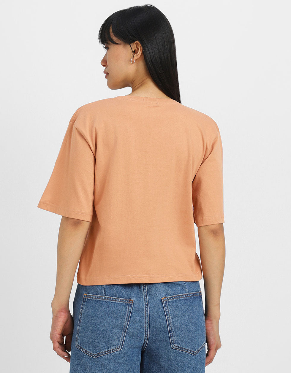 Stop Scrolling Cork Graphic Printed Crop-Top