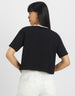 Part Of The Process Black Graphic Printed Crop-Top