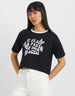 Part Of The Process Black Graphic Printed Crop-Top