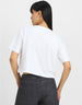 Radiate With Love White Graphic Printed Crop-Top