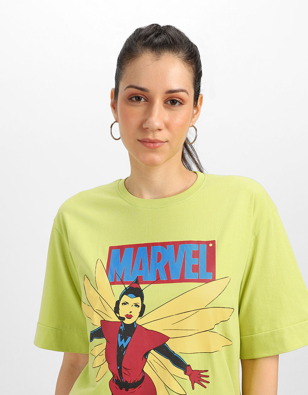 Marvel Yellow Oversized Fit Graphic T-Shirt