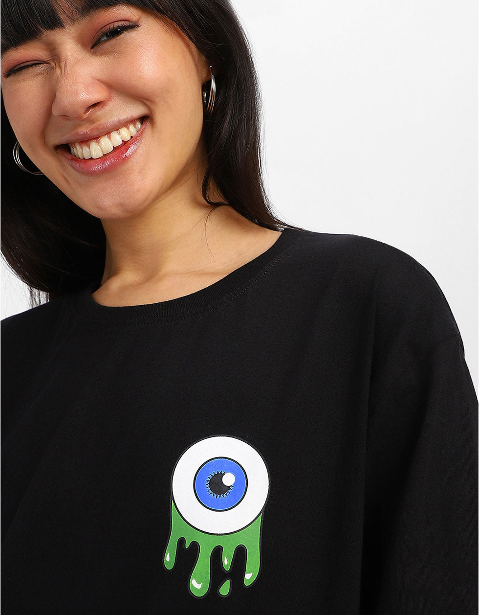 Eye Black Oversized Fit Graphic T-Shirt