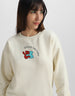 Friends Lives Matter Graphic Printed Oversized Off White Sweatshirt