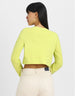 One Day Yellow Graphic Printed Crop-Top