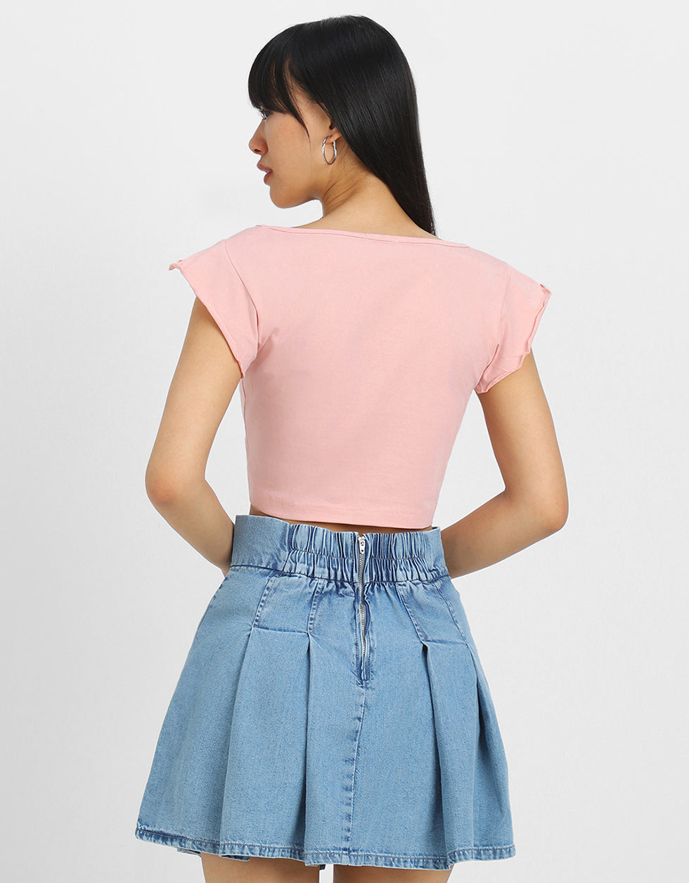 Pink Designer Regular Fit Crop-Top