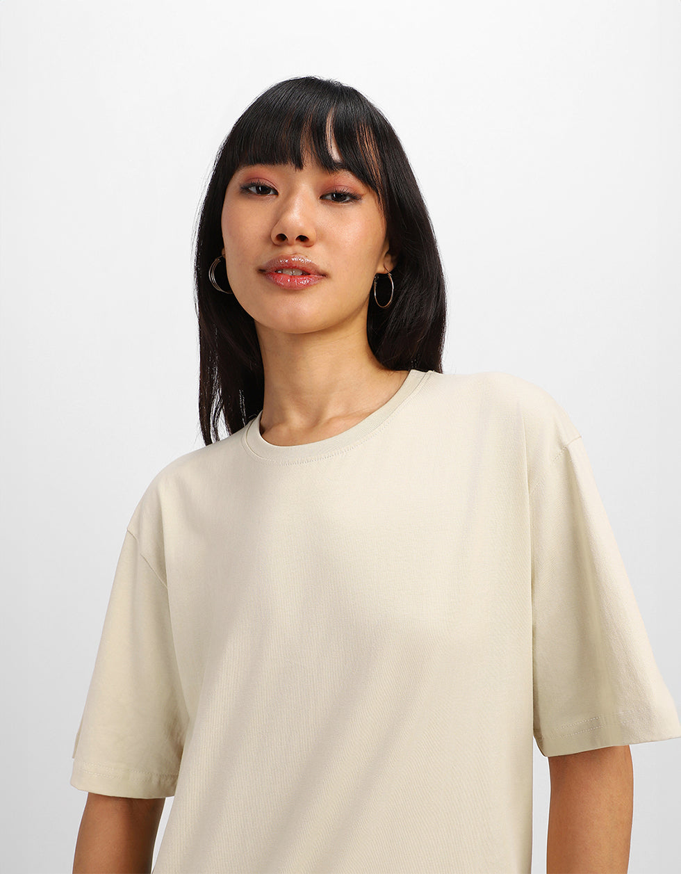 Travel More Swan White Graphic Printed Oversized T-Shirt