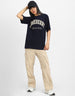 Juneberry Original Navy Oversized Fit Graphic T-Shirt