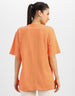 Grow Through Orange Graphic Printed Oversized T-Shirt