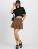 Keep On Smiling Black Graphic Printed Crop-Top