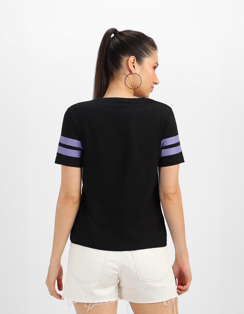 Butterfly Black Regular Fit Graphic T-Shirt