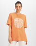 Grow Through Orange Graphic Printed Oversized T-Shirt