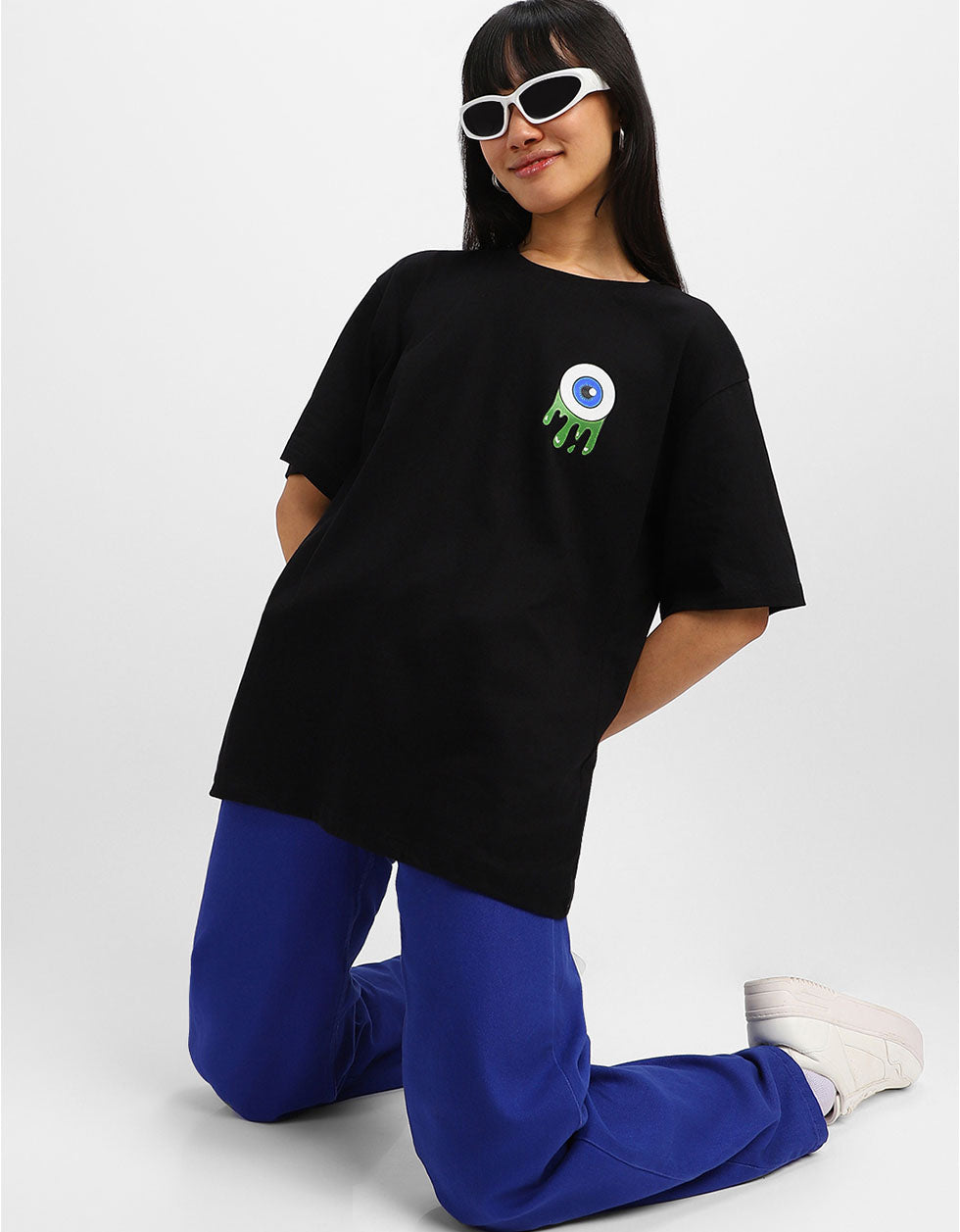 Eye Black Oversized Fit Graphic T-Shirt