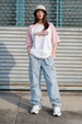 Dream White Oversized Graphic Printed T-Shirt