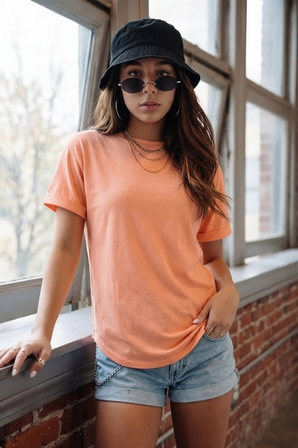 Cork Plain Boyfriend Fit T-Shirt