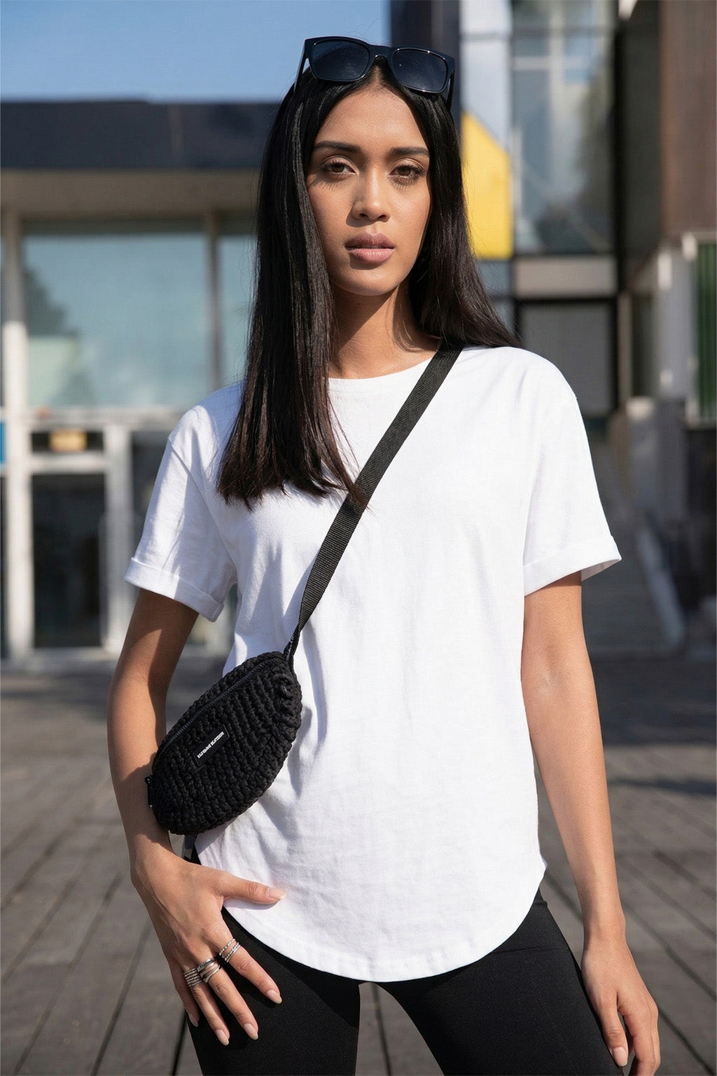 White Plain Boyfriend Fit T-Shirt