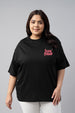 Slow Down Black Plus Size Printed T-shirt