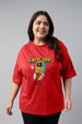 Game On Red Plus Size Printed T-shirt
