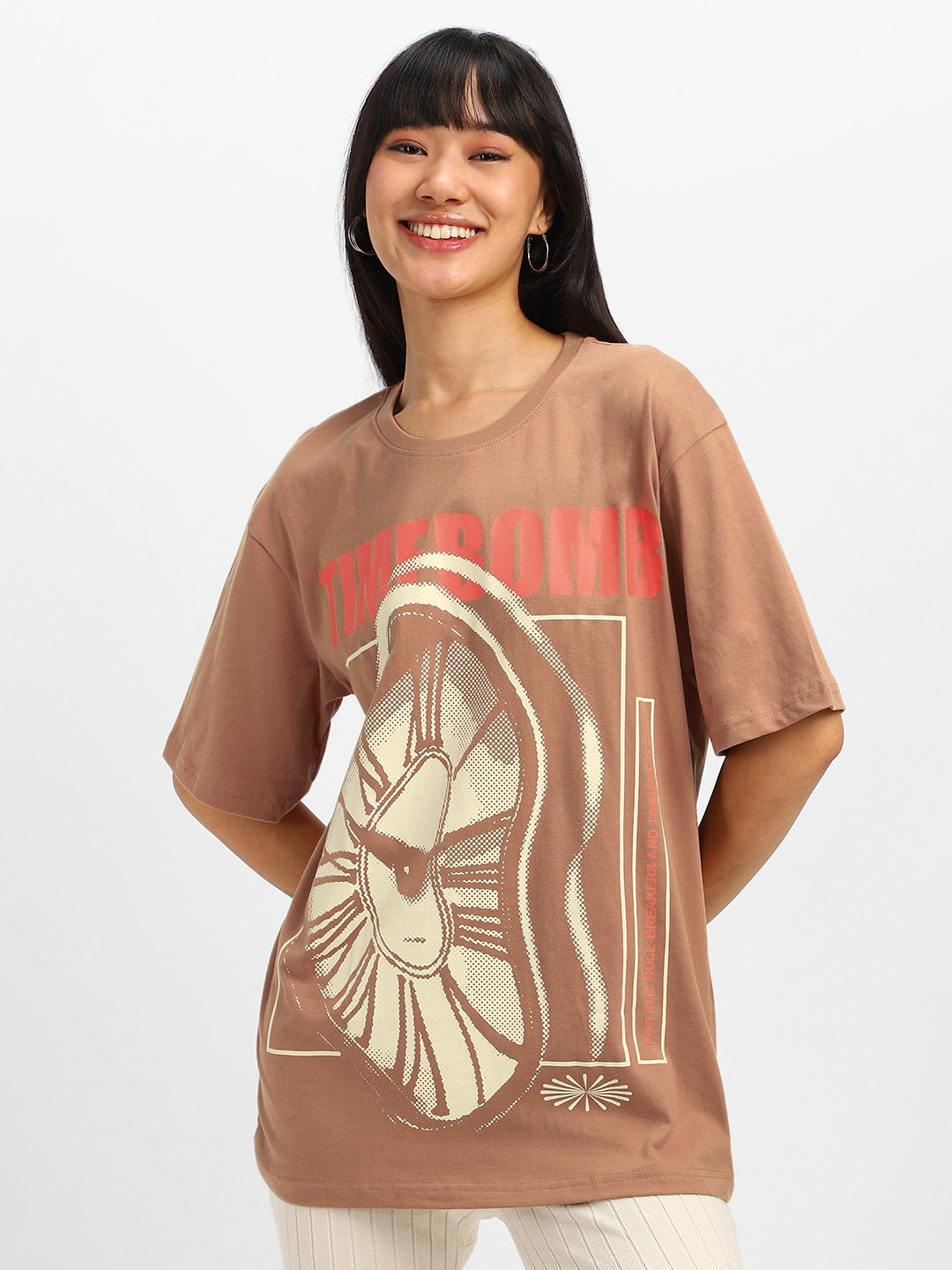 Time Bomb Cork Oversized Graphic T-Shirt