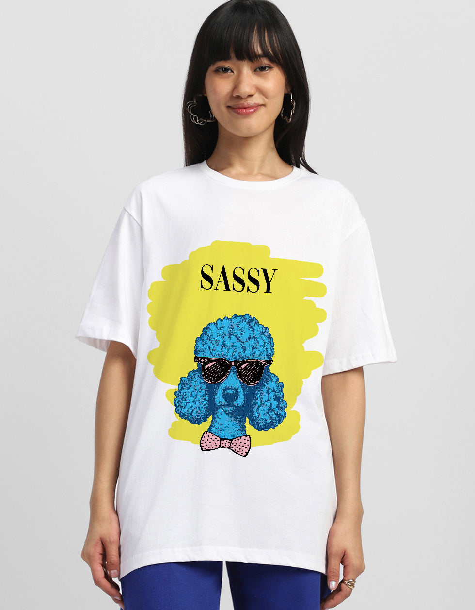 Sassy White Oversized Graphic T-Shirt