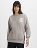 Open Your Mind Graphic Printed Oversized Grey Sweatshirt