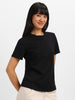 Black Plain Regular Fit T-Shirt