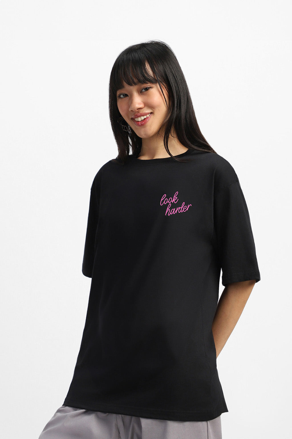 Disney Rafiki Black Oversized Fit Graphic T-Shirt