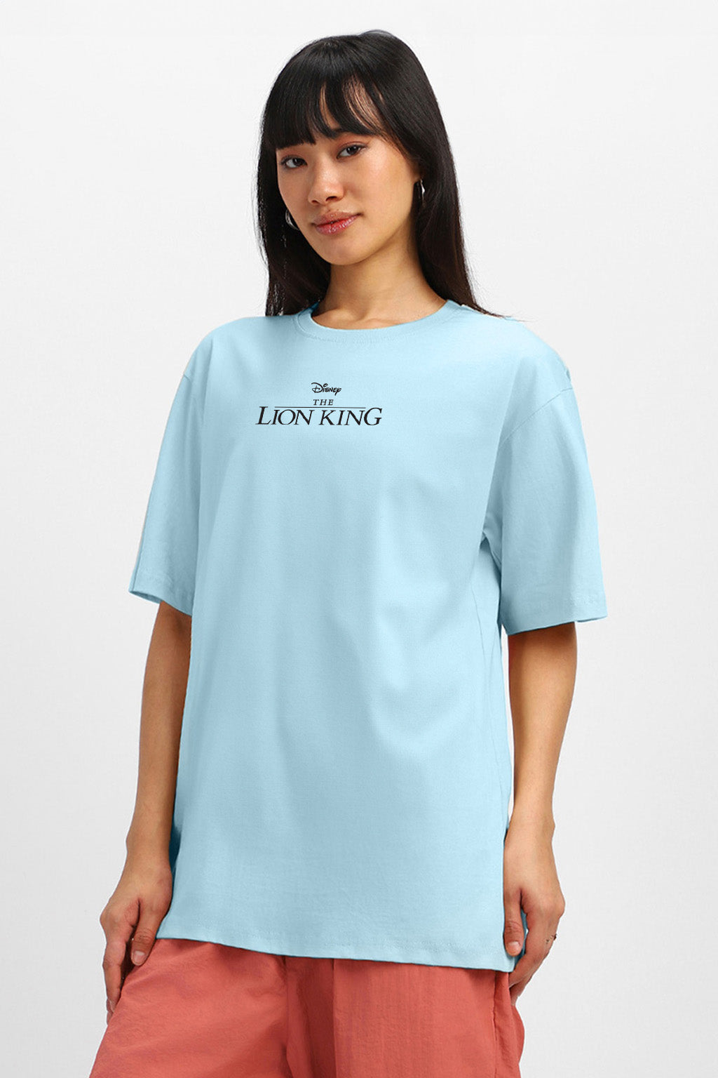 Disney Lion King Sky Blue  Oversized Graphic T-Shirt