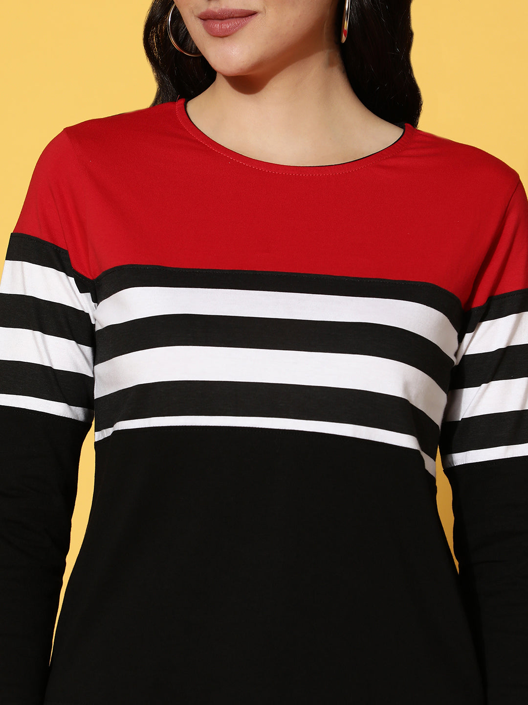 Red & Black Regular Fit Graphic T-Shirt