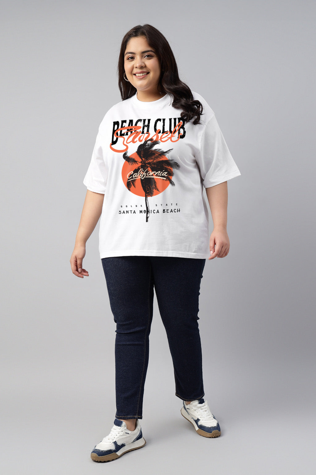 Beach Club White Plus Size T-shirt