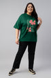 Grow Your Own Way Green Printed Plus Size T-shirt