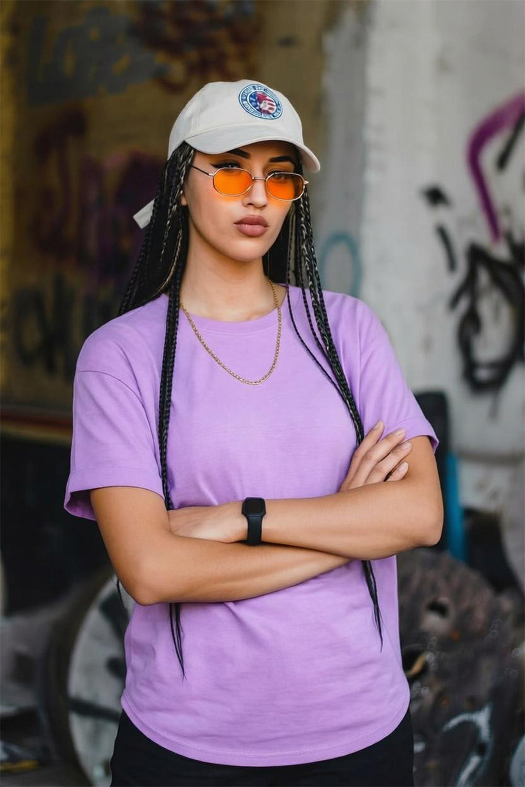 Lilac Plain Boyfriend Fit T-Shirt