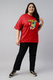 Game On Red Plus Size Printed T-shirt