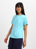 Ice-Blue Plain Regular Fit T-Shirt