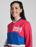 Choose Happy Printed Multicolor Color Blocked Regular Fit Zipper Hoodie
