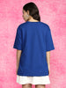 Seoul Royal Blue Oversized Fit Graphic T-Shirt