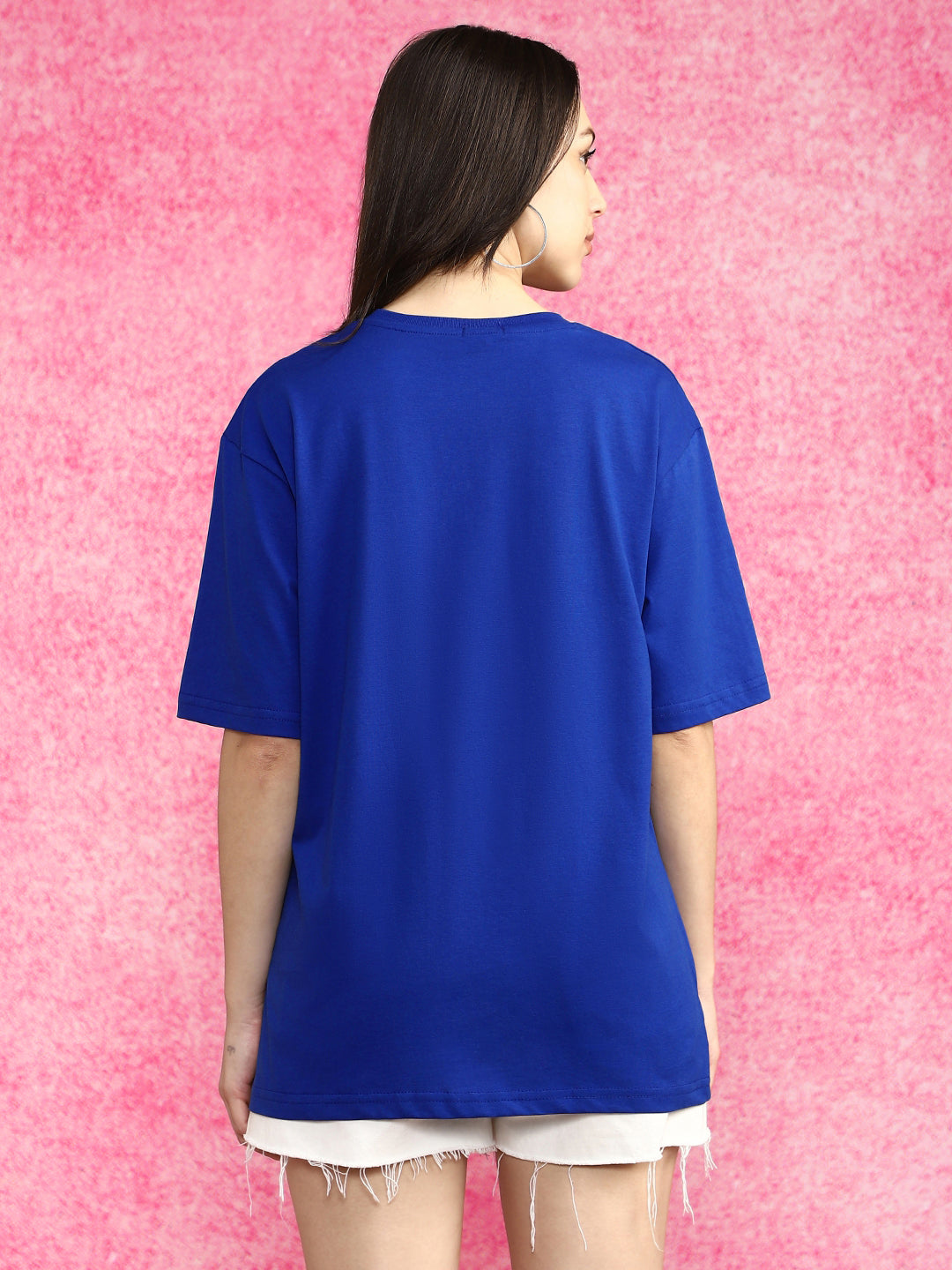 Self Love Royal Blue Oversized Fit Graphic T-Shirt
