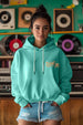 Brooklyn Printed Lime Green Oversized Hoodie