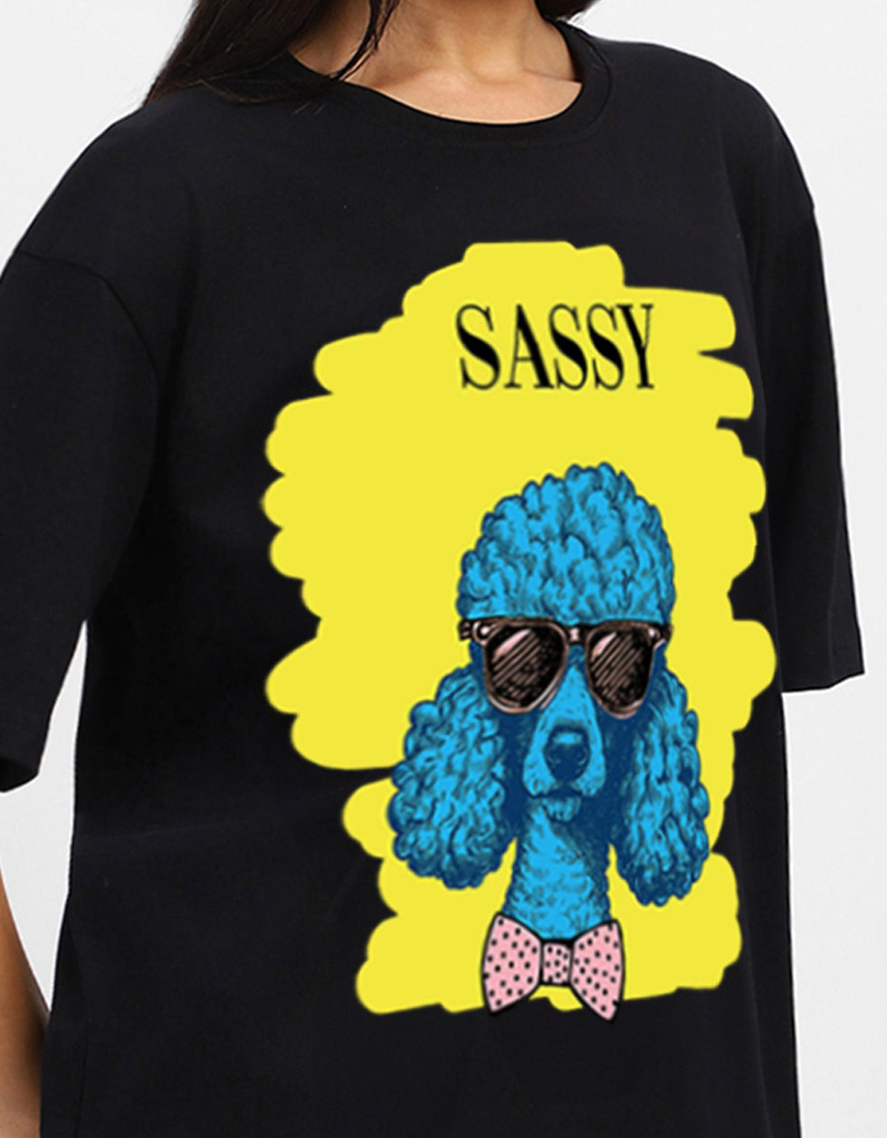 Sassy Black Oversized Graphic T-Shirt