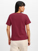 Viva Magenta Plain Regular Fit T-Shirt
