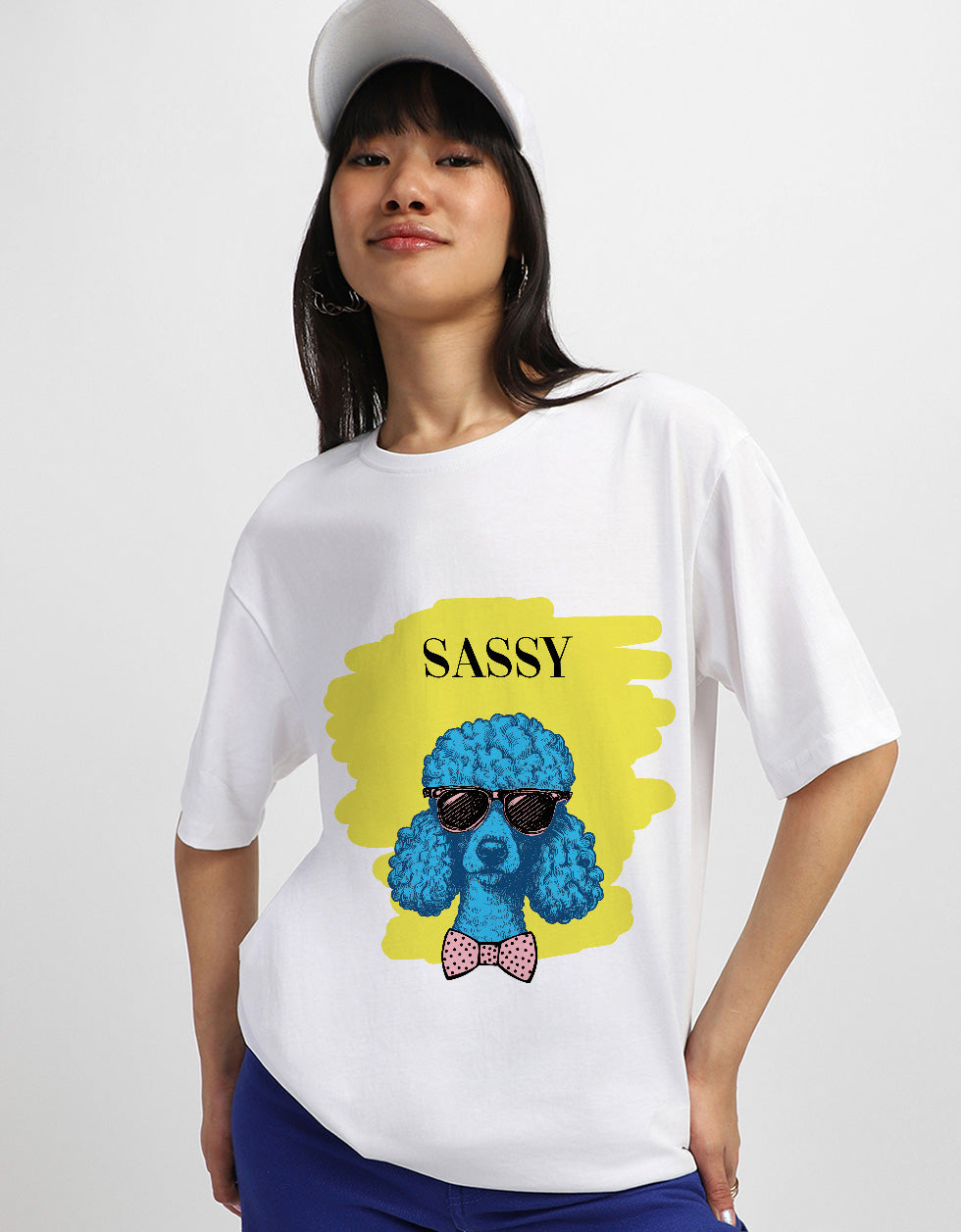 Sassy White Oversized Graphic T-Shirt