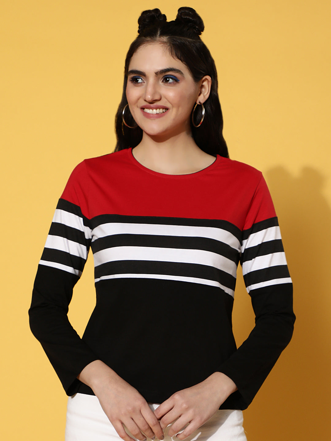 Red & Black Regular Fit Graphic T-Shirt