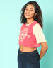 Youth Culture Magenta Graphic Printed Crop-Top