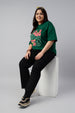 Grow Your Own Way Green Printed Plus Size T-shirt