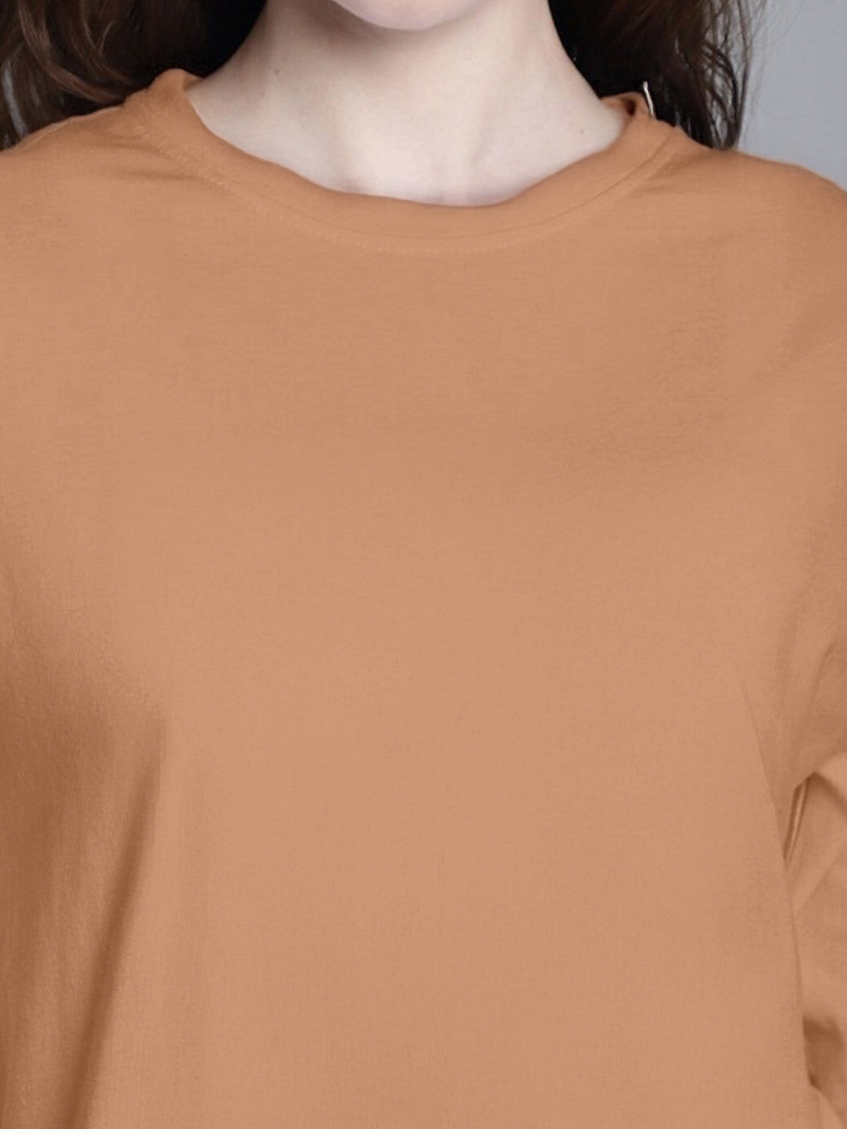 Cork Plain Full Sleeve Regular Fit T-Shirt
