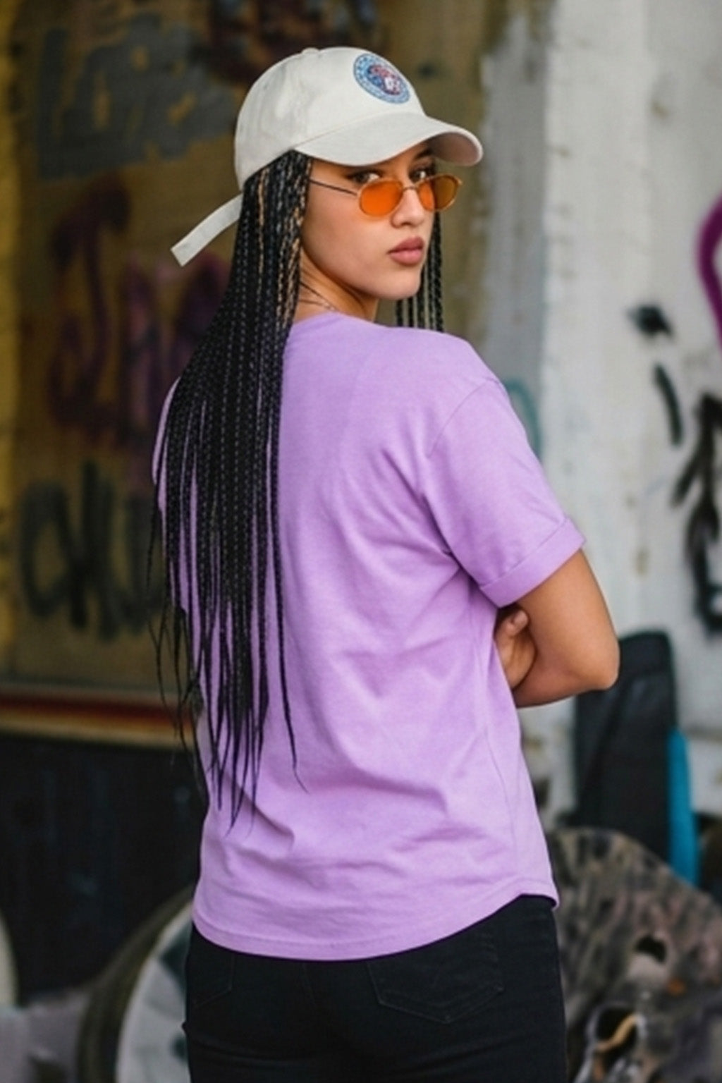 Lilac Plain Boyfriend Fit T-Shirt