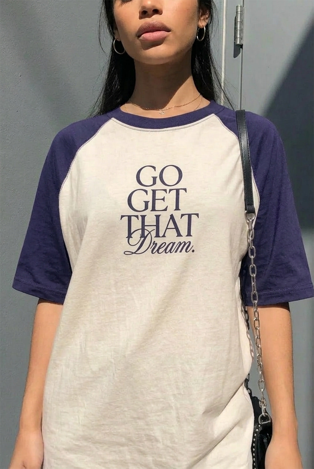 Go Get That Swanwhite Oversized Graphic Printed T-Shirt