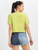 IRONMAN Yellow Graphic Printed Crop-Top