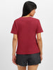 Maroon Plain V-Neck Regular Fit T-Shirt